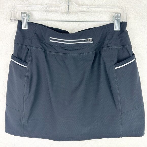 Athleta Dobby Be Free Skort Skirt Size XS Black Tennis Running Athletic - Picture 4 of 8
